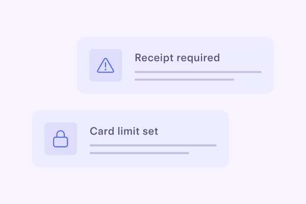 Expense management notifications
