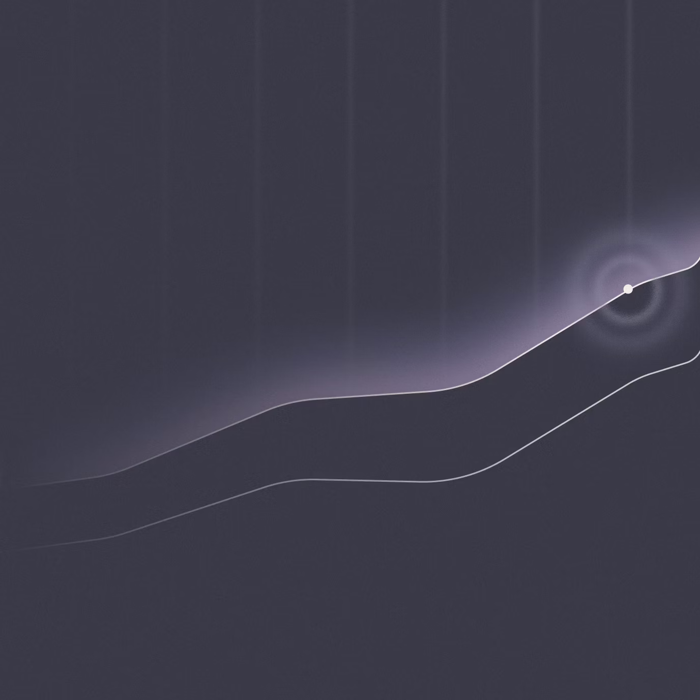 Stylized graph with an upward trajectory, suggesting growth over time.